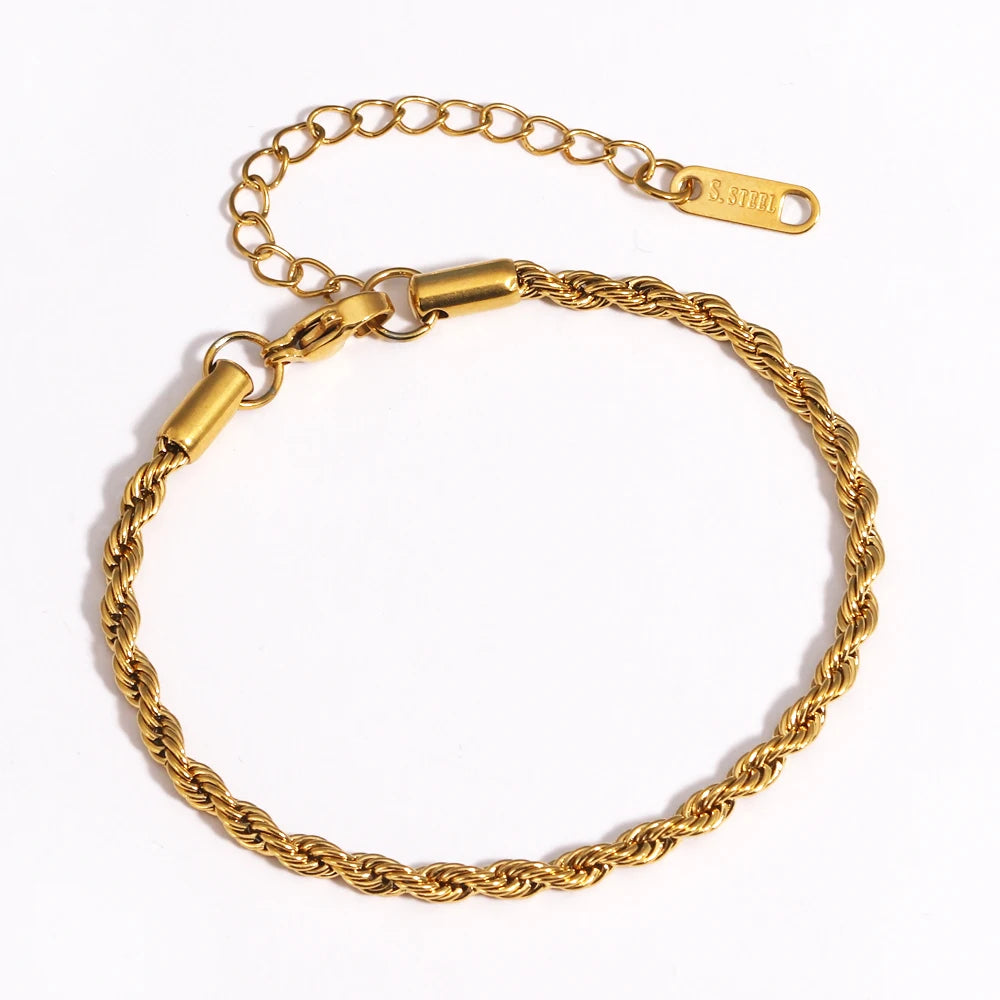Chunky Gold Plated Stainless Steel Link Chain Bracelet