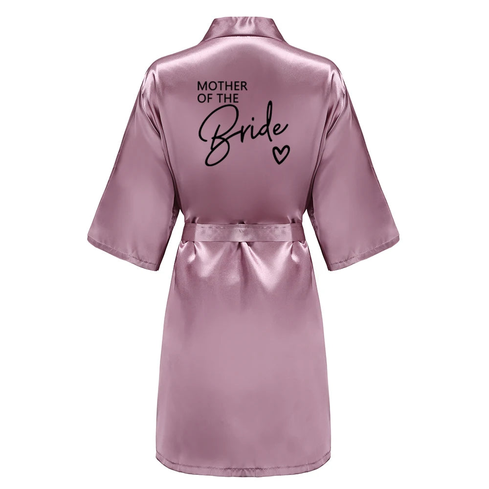 Team Bride Satin Kimono Robe Bridesmaid