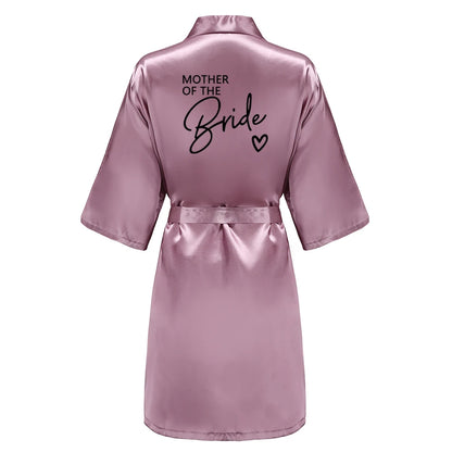 Team Bride Satin Kimono Robe Bridesmaid