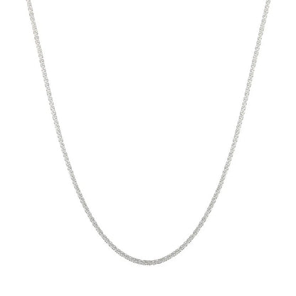 Shiny Sparkling Necklace Bracelet Set For Women Girls Minimalist Silver Plated by edenista