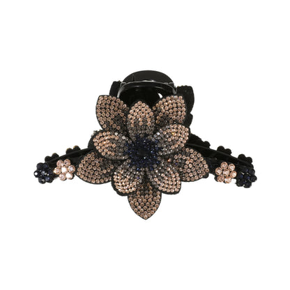 Flower Rhinestone Hair Claw Clips – Fashion Hairgrip Barrettes for Women & Girls