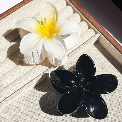 2-Piece Bohemian Flower Hair Claw Clip Set – Egg Flower Barrette for Women & Girls