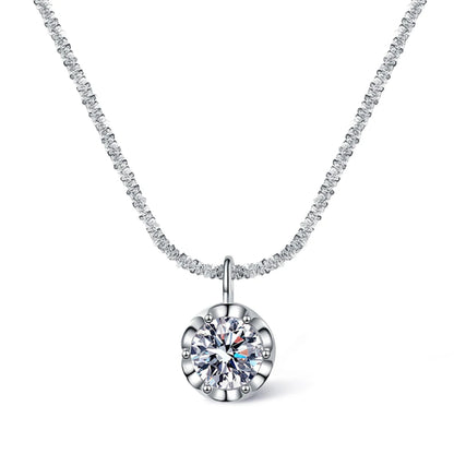 Moissanite Diamond Pendant Necklace 925 Silver