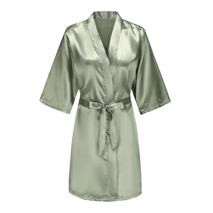 Bride & Bridesmaid Short Satin Robe