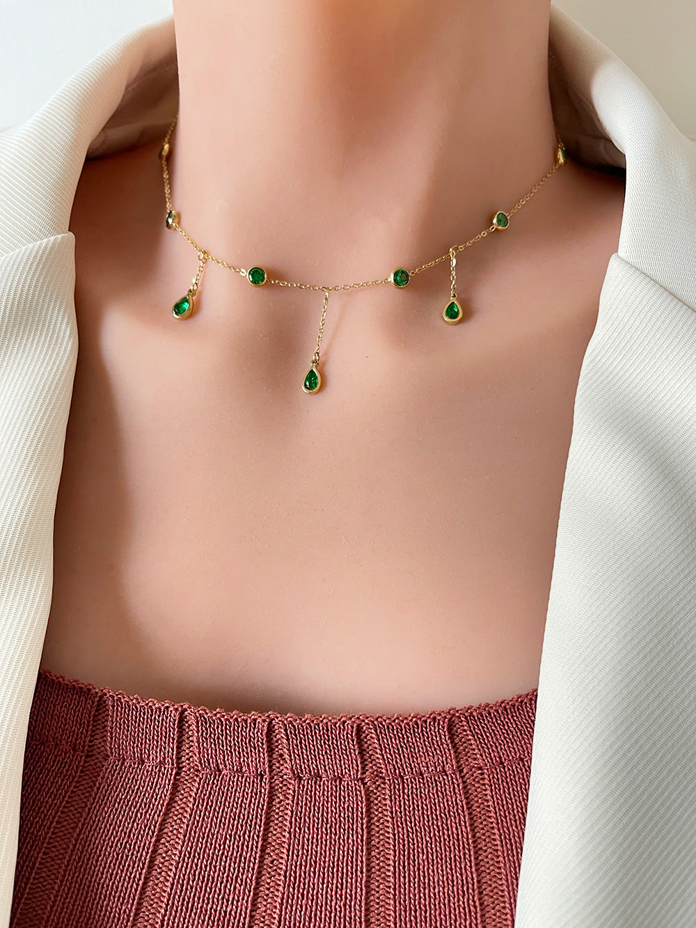 Beccarite Tassel Necklace For Women by edenista