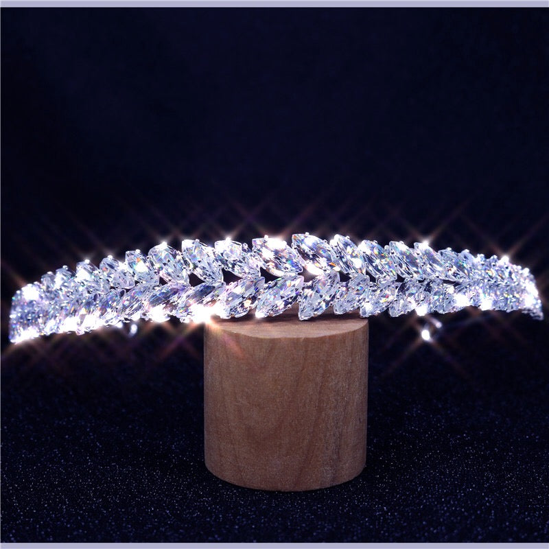 Baroque Rhinestone Bride Crown Crystal Hair Band by edenista