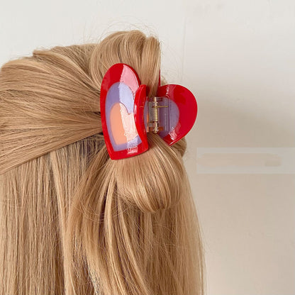 Niche Design Retro Stitching Love Acetate Gripper by edenista