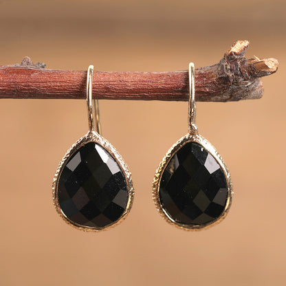 Women Earrings Water Drop Jewelry Amethyst by edenista