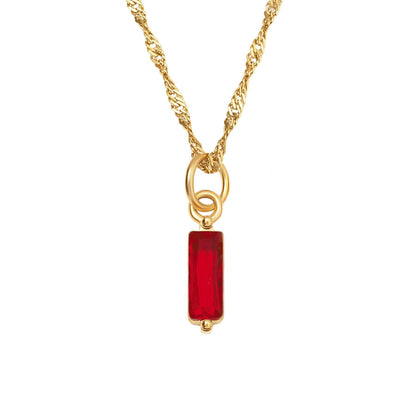 Color Twelve Birthstone Necklace Electroplating by edenista