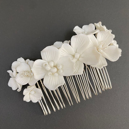 Bridal Headwear Accessories White Ceramic by edenista