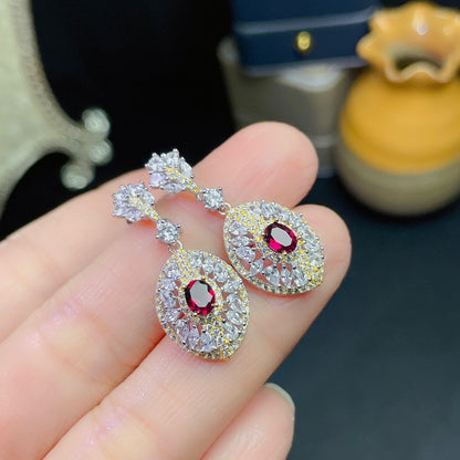 Natural Magnesia Aluminum Garnet Earrings Earrings Crystals by edenista