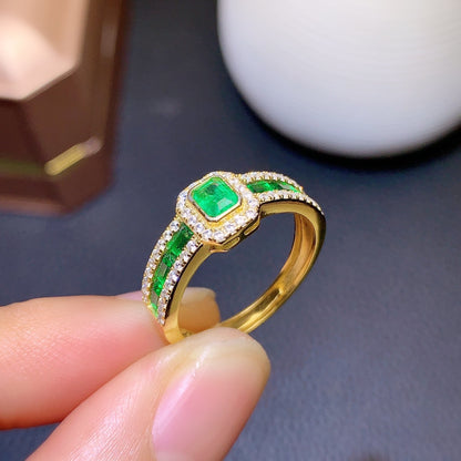 Natural Colombian Emerald Ring Female by edenista