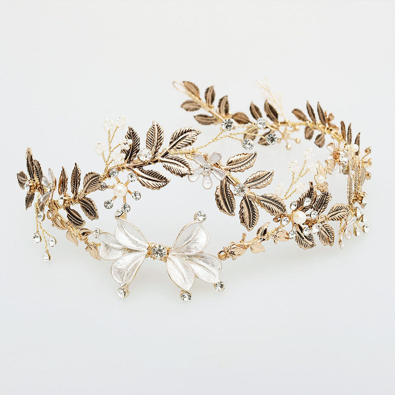 Vintage Gold Bridal Crown Hair Accessories by edenista