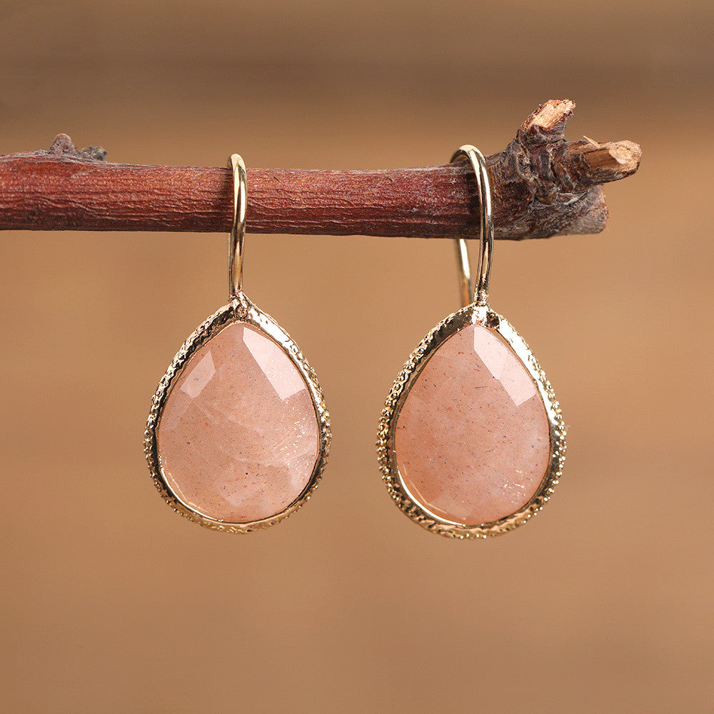 Women Earrings Water Drop Jewelry Amethyst by edenista