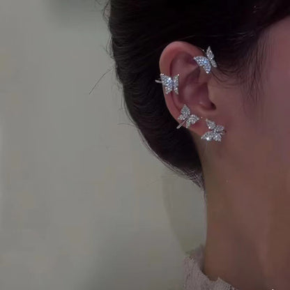 Fashion Earring Butterfly Ear Clip And Ear Hook Jewelry by edenista