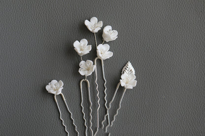 Handmade Beaded Ceramic Flower Hair Accessories by edenista