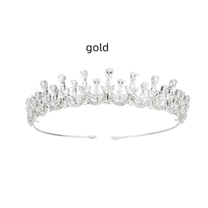 High-end Zircon Crown Light Luxury Bridal Accessories by edenista