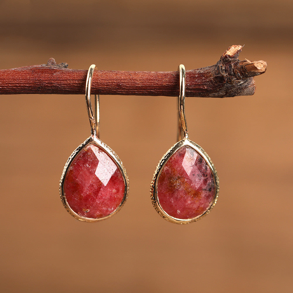 Women Earrings Water Drop Jewelry Amethyst by edenista