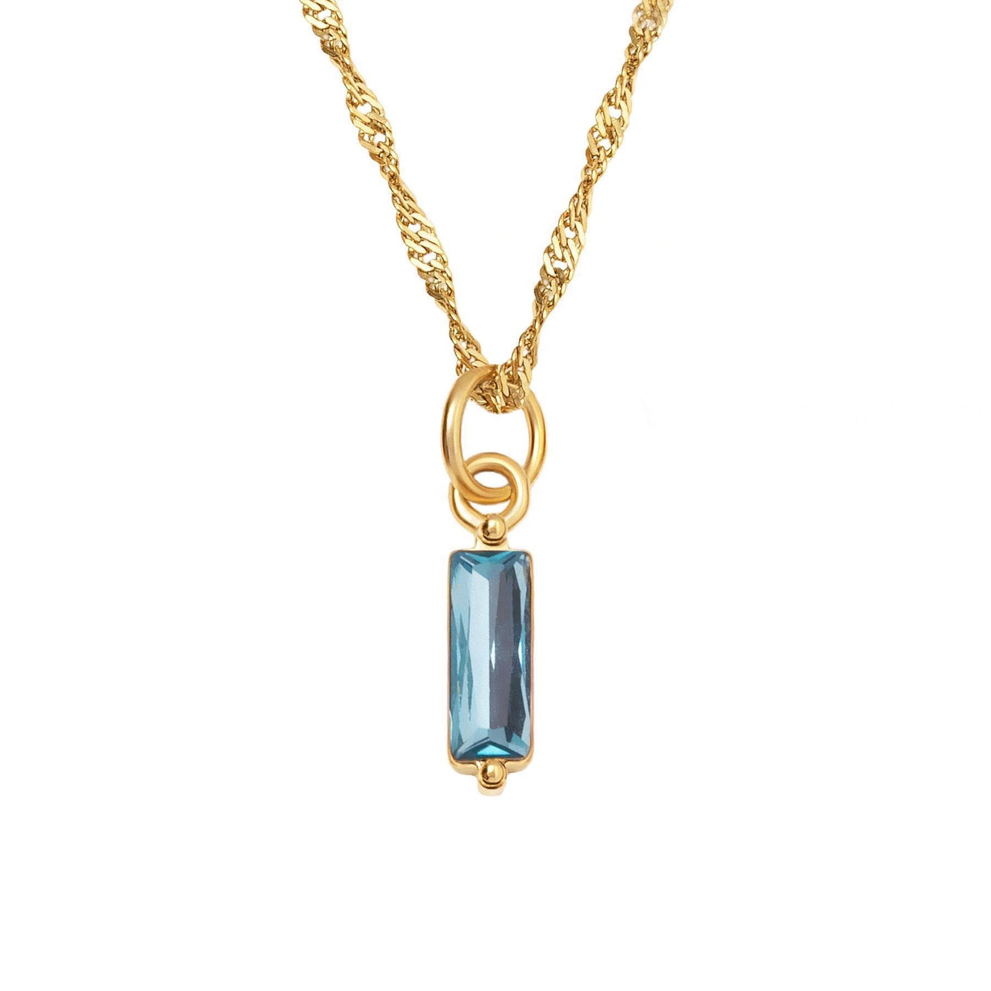 Color Twelve Birthstone Necklace Electroplating by edenista