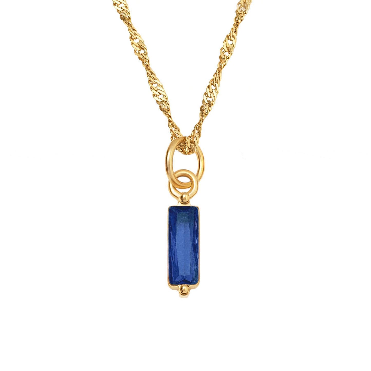 Color Twelve Birthstone Necklace Electroplating by edenista