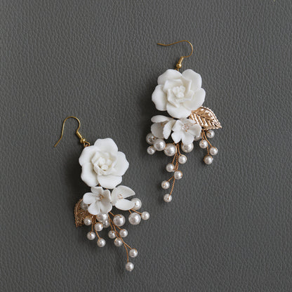 Handmade Beaded Ceramic Flower Hair Accessories by edenista