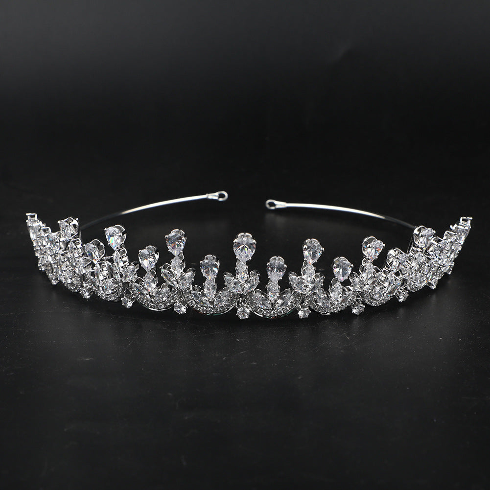 High-end Zircon Crown Light Luxury Bridal Accessories by edenista