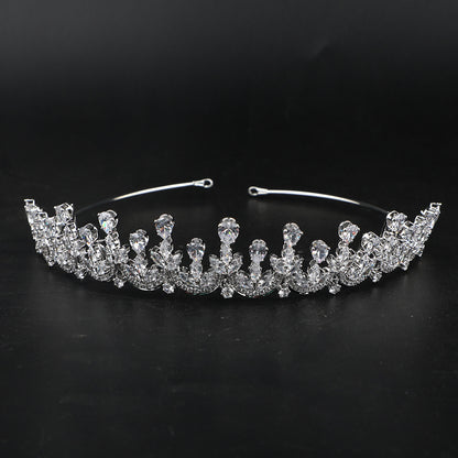High-end Zircon Crown Light Luxury Bridal Accessories by edenista