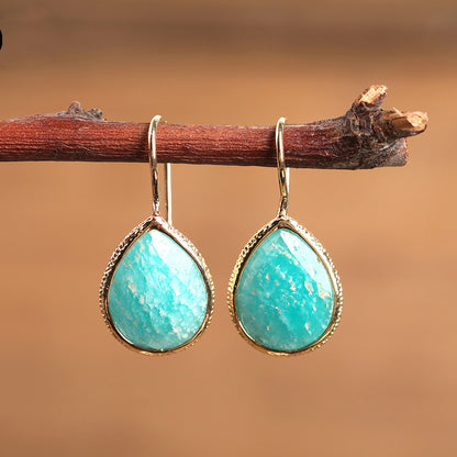 Women Earrings Water Drop Jewelry Amethyst by edenista