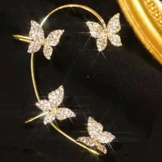Fashion Earring Butterfly Ear Clip And Ear Hook Jewelry by edenista