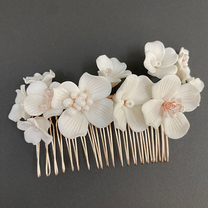 Bridal Headwear Accessories White Ceramic by edenista