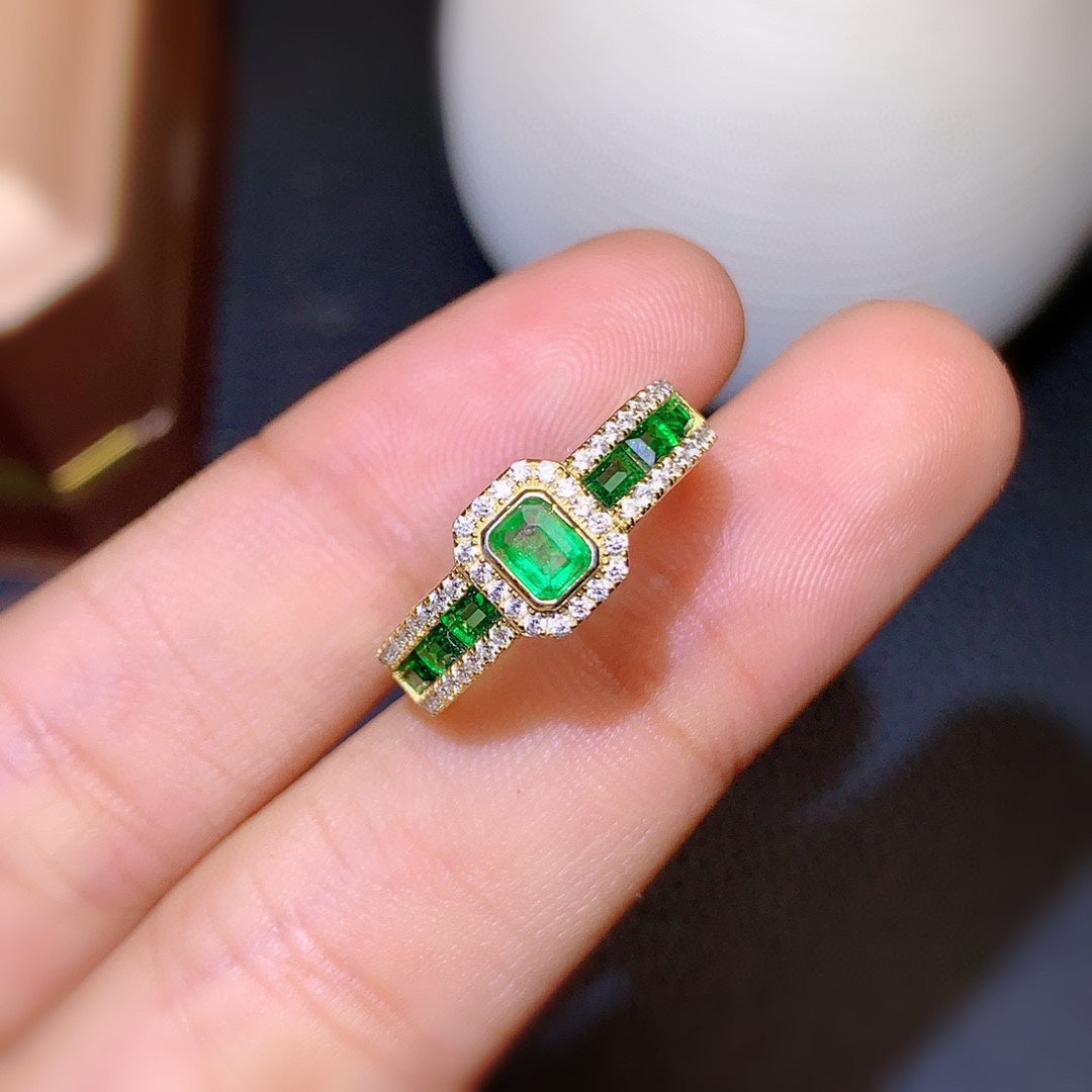 Natural Colombian Emerald Ring Female by edenista