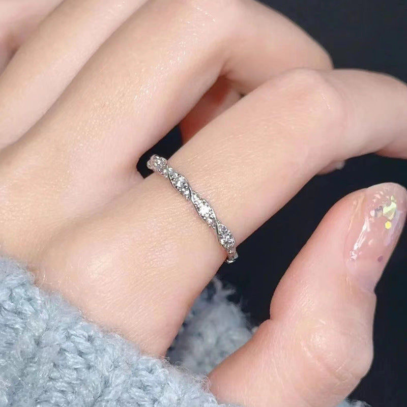 Fashion Jewelry S999 Sterling Silver Winding Love Ring by edenista