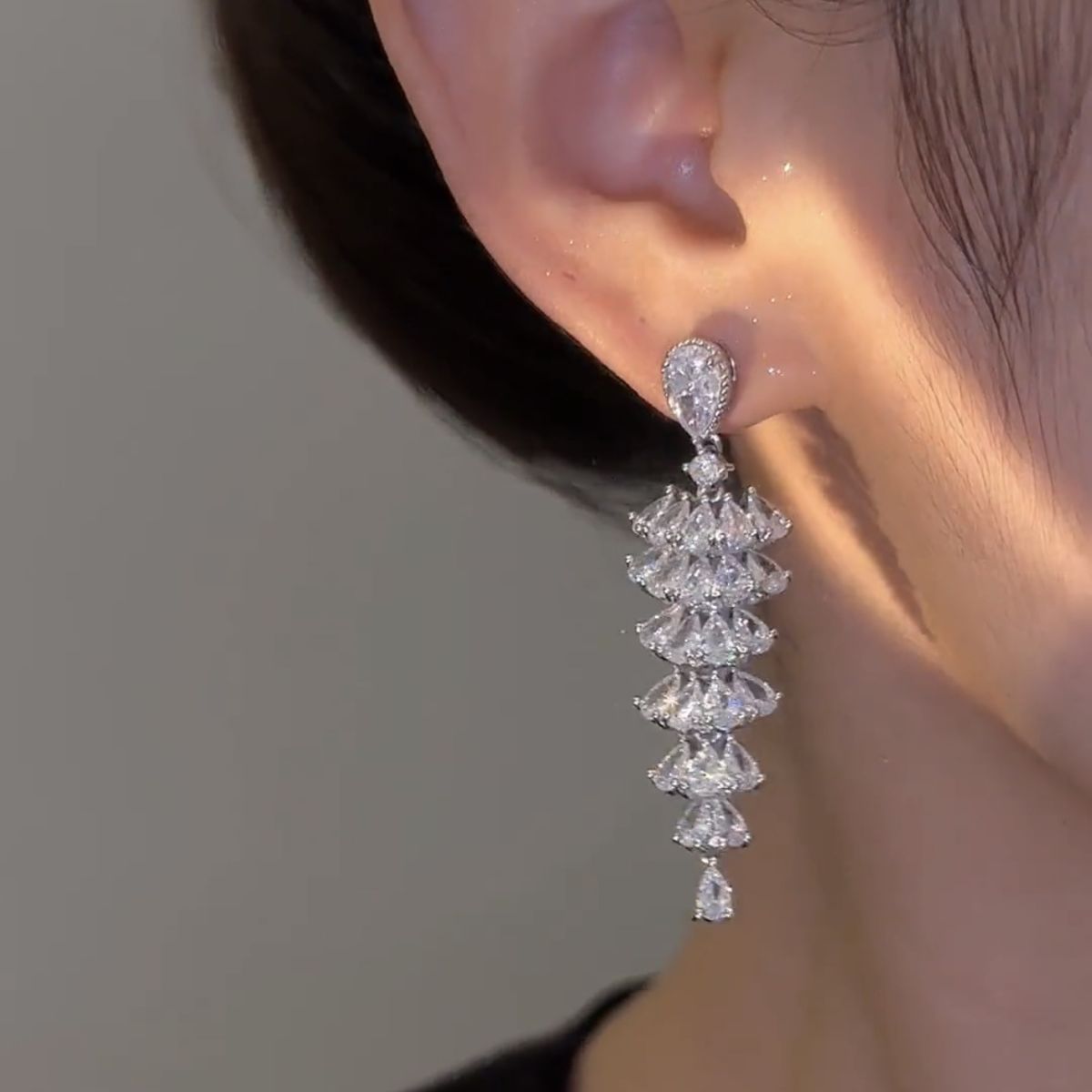 Sparkling Zircon Christmas Tree Drop Earrings For Women Trendy Xmas Tree Plant Dangle Earrings New Year Festival Party Jewelry by edenista