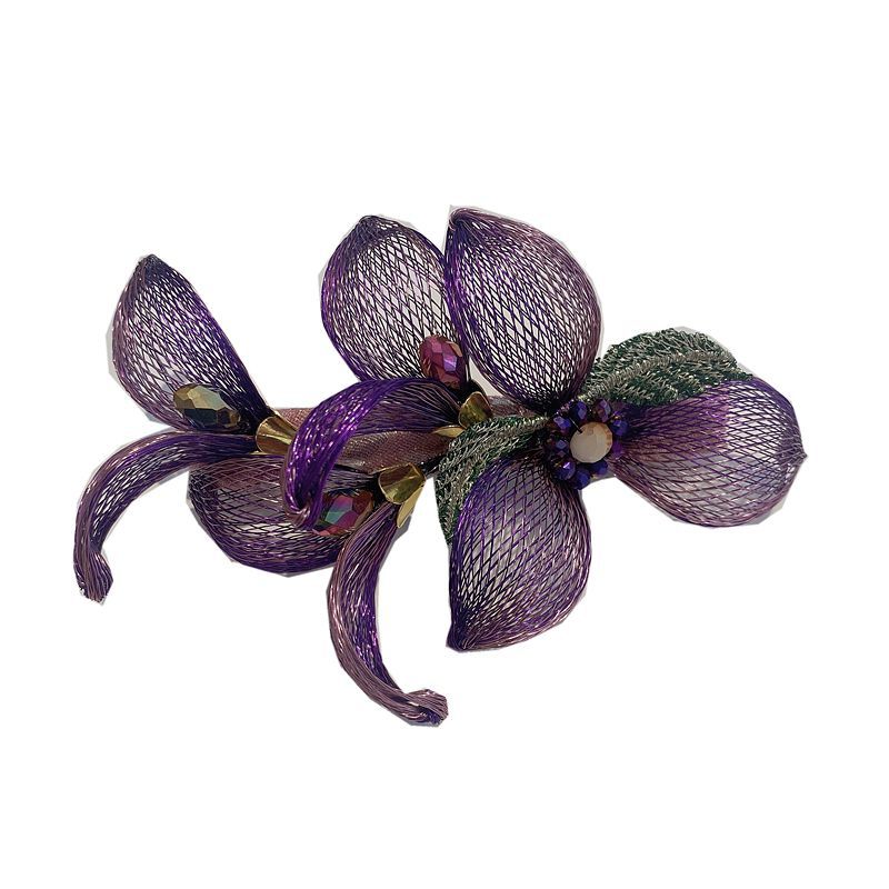 Elegant Flower-de-Luce Romantic Barrettes by edenista