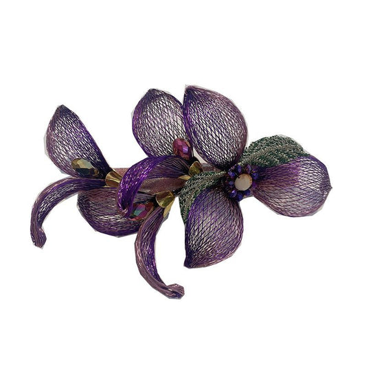 Elegant Flower-de-Luce Romantic Barrettes by edenista