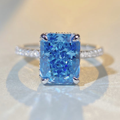 S925 Sterling Silver Ring Female High Carbon Diamond by edenista