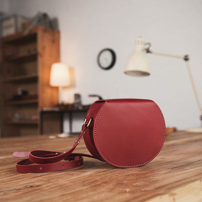 Vegetable Tanned Natural Cowhide Material DIY Retro Shoulder Bag by edenista