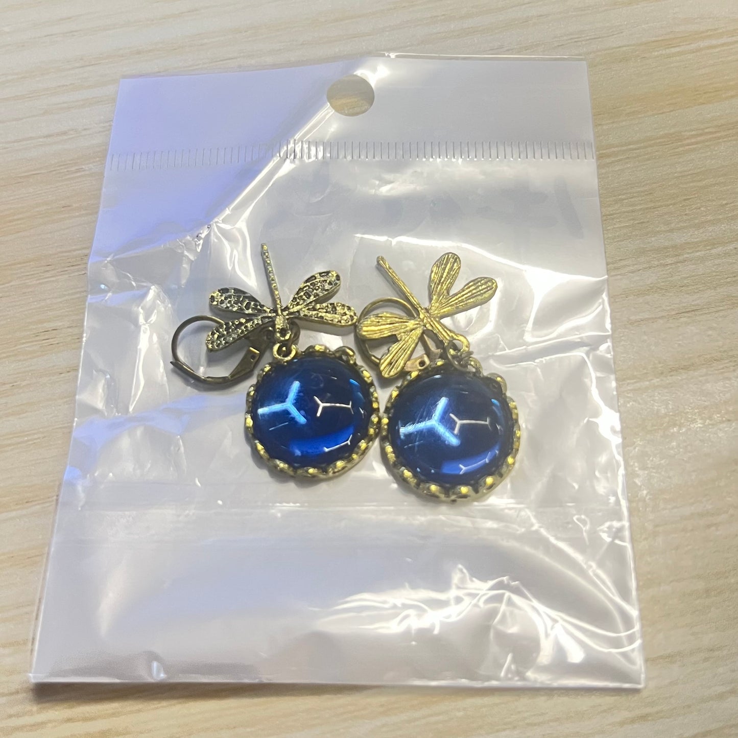 Fashion Jewelry Women's Earrings Hanging Vintage Dragonfly Pendant Earring Boho Chakra Blue Moonstone Drop Earrings For Women Wedding Charm Ethnic Jewellery by edenista