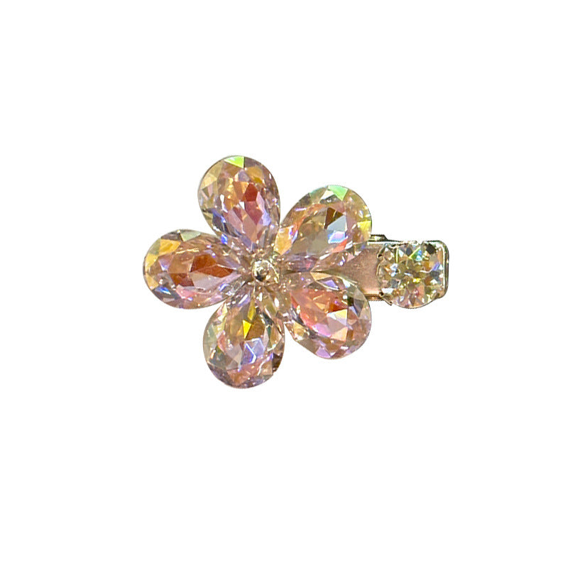 Fantasy Crystal Flowers Exquisite Side Barrettes by edenista