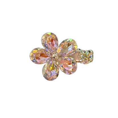 Fantasy Crystal Flowers Exquisite Side Barrettes by edenista