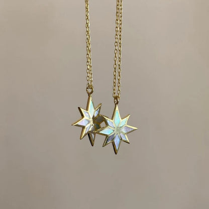 18K Gold Six Pointed Star Clavicle Chain by edenista