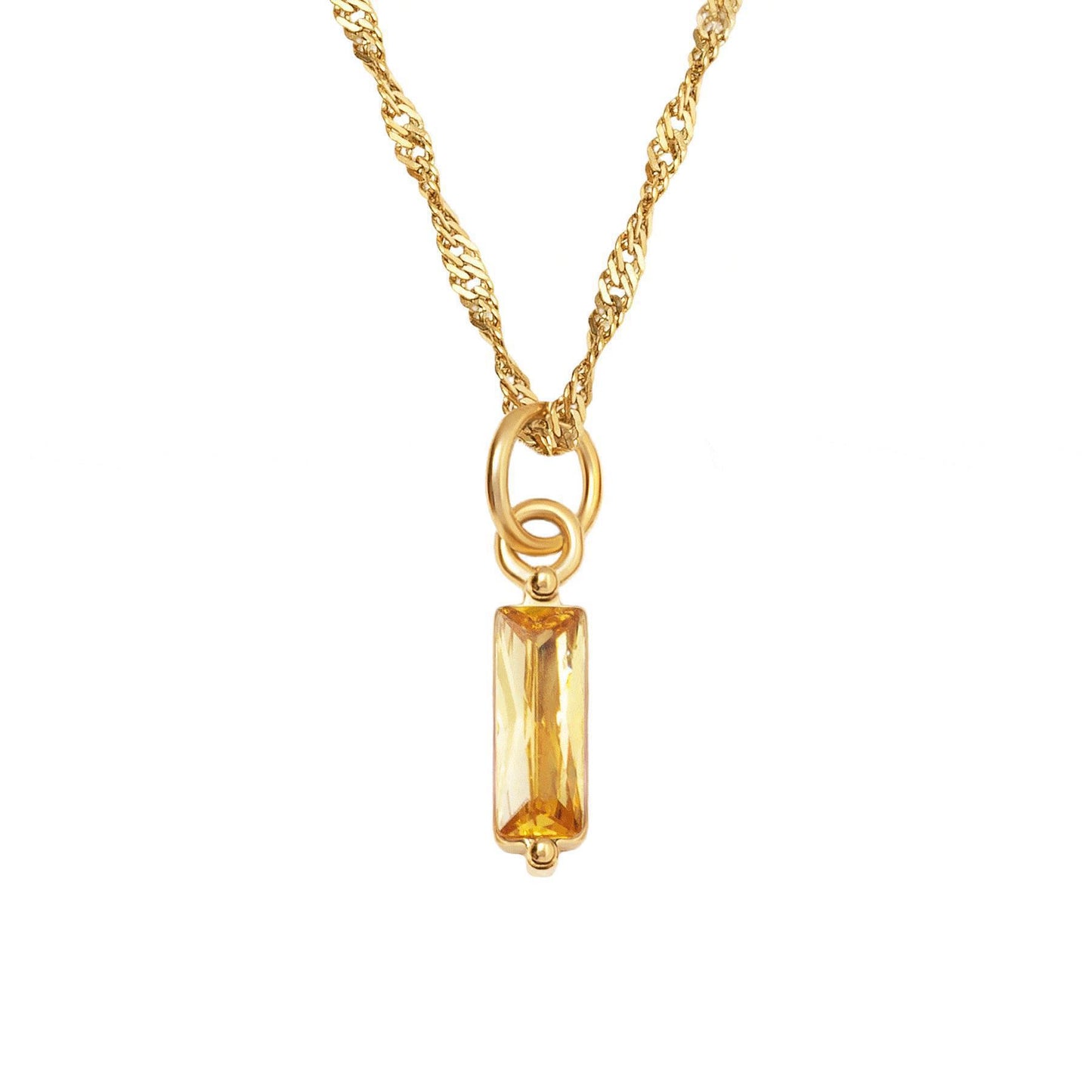 Color Twelve Birthstone Necklace Electroplating by edenista