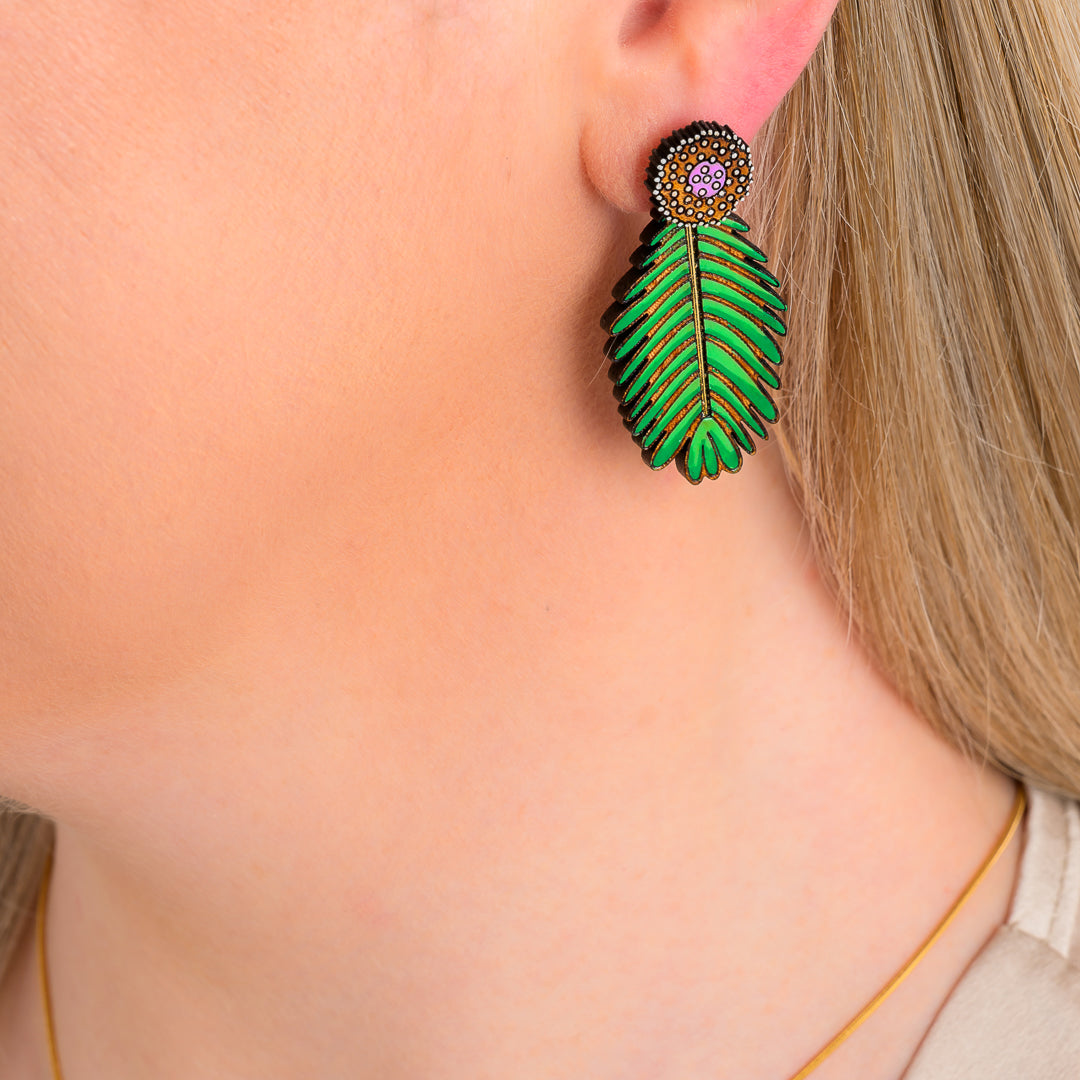 Mimosa Detachable Reclaimed Wood Earrings