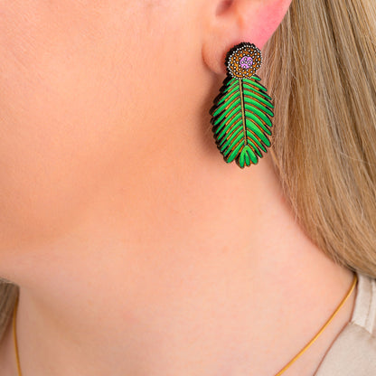 Mimosa Detachable Reclaimed Wood Earrings