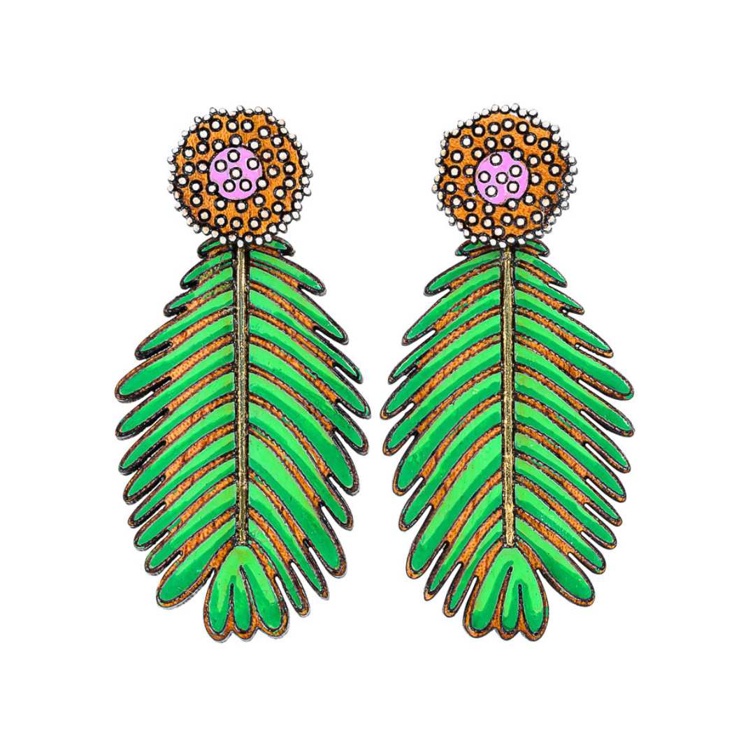 Mimosa Detachable Reclaimed Wood Earrings